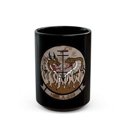 HMLA 269 Desert (USMC) Black Coffee Mug-15oz-The Sticker Space