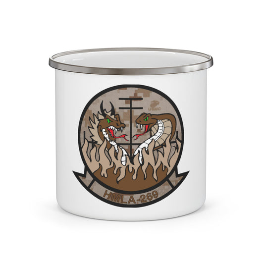 HMLA 269 Desert (USMC) Enamel Mug-12oz-The Sticker Space