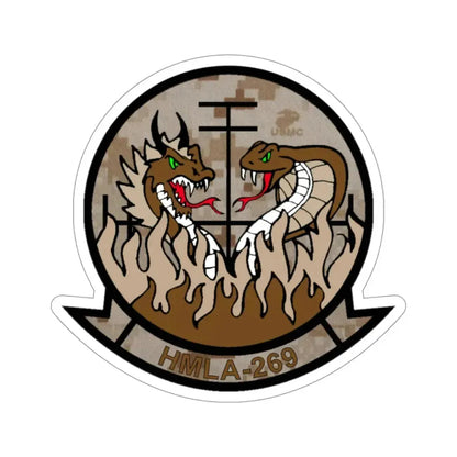 HMLA 269 Desert (USMC) STICKER Vinyl Die-Cut Decal 3 Inch - The Sticker Space