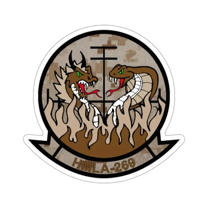 HMLA 269 Desert (USMC) STICKER Vinyl Die-Cut Decal 6 Inch - The Sticker Space