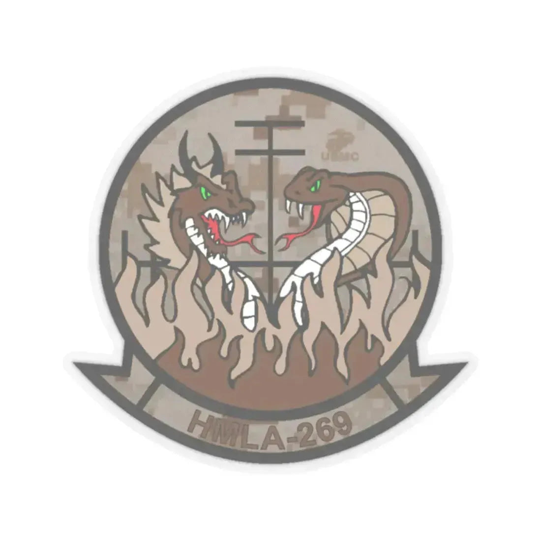 HMLA 269 Desert (USMC) STICKER Vinyl Kiss-Cut Decal 2 Inch Transparent - The Sticker Space