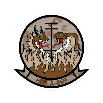 HMLA 269 Desert (USMC) STICKER Vinyl Kiss-Cut Decal 2 Inch White - The Sticker Space