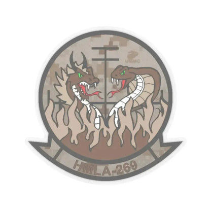 HMLA 269 Desert (USMC) STICKER Vinyl Kiss-Cut Decal 3 Inch Transparent - The Sticker Space