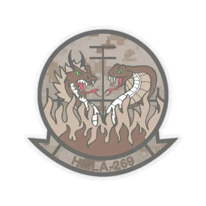 HMLA 269 Desert (USMC) STICKER Vinyl Kiss-Cut Decal 6 Inch Transparent - The Sticker Space