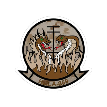 HMLA 269 Desert (USMC) Transparent STICKER Die-Cut Vinyl Decal 6 Inch - The Sticker Space