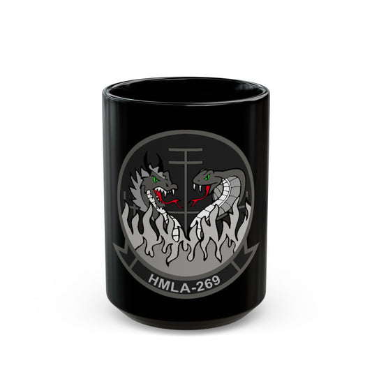 HMLA 269 (USMC) Black Coffee Mug-15oz-The Sticker Space