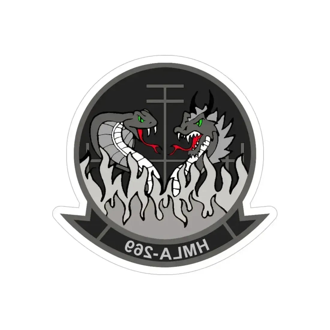 HMLA 269 (USMC) REVERSE PRINT Transparent Die-Cut STICKER 6 Inch Die-Cut Transparent - The Sticker Space