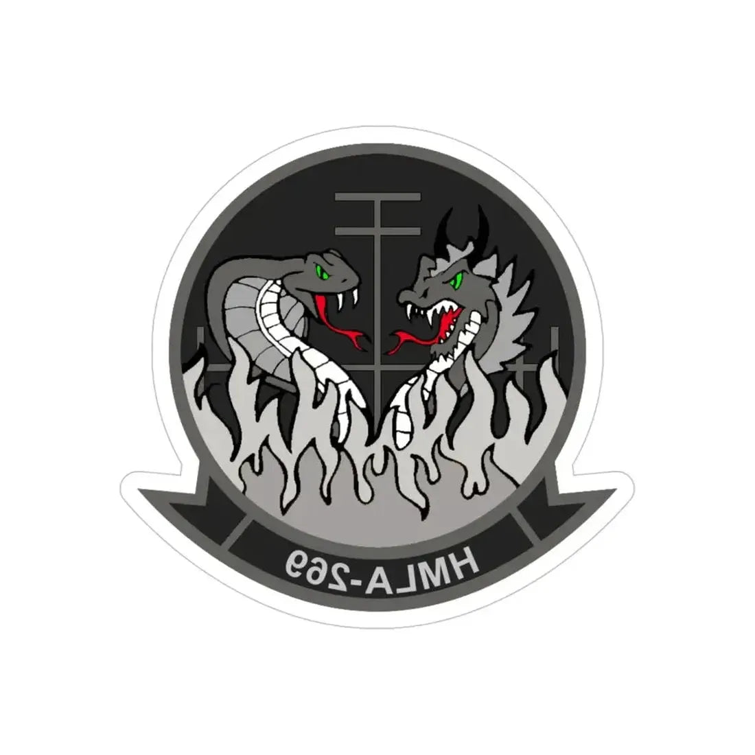 HMLA 269 (USMC) REVERSE PRINT Transparent Die-Cut STICKER - The Sticker Space