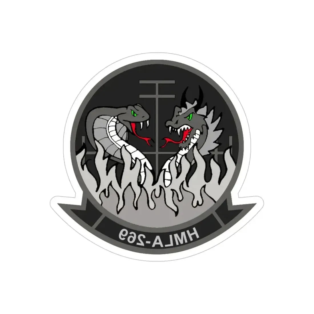 HMLA 269 (USMC) REVERSE PRINT Transparent Die-Cut STICKER - The Sticker Space