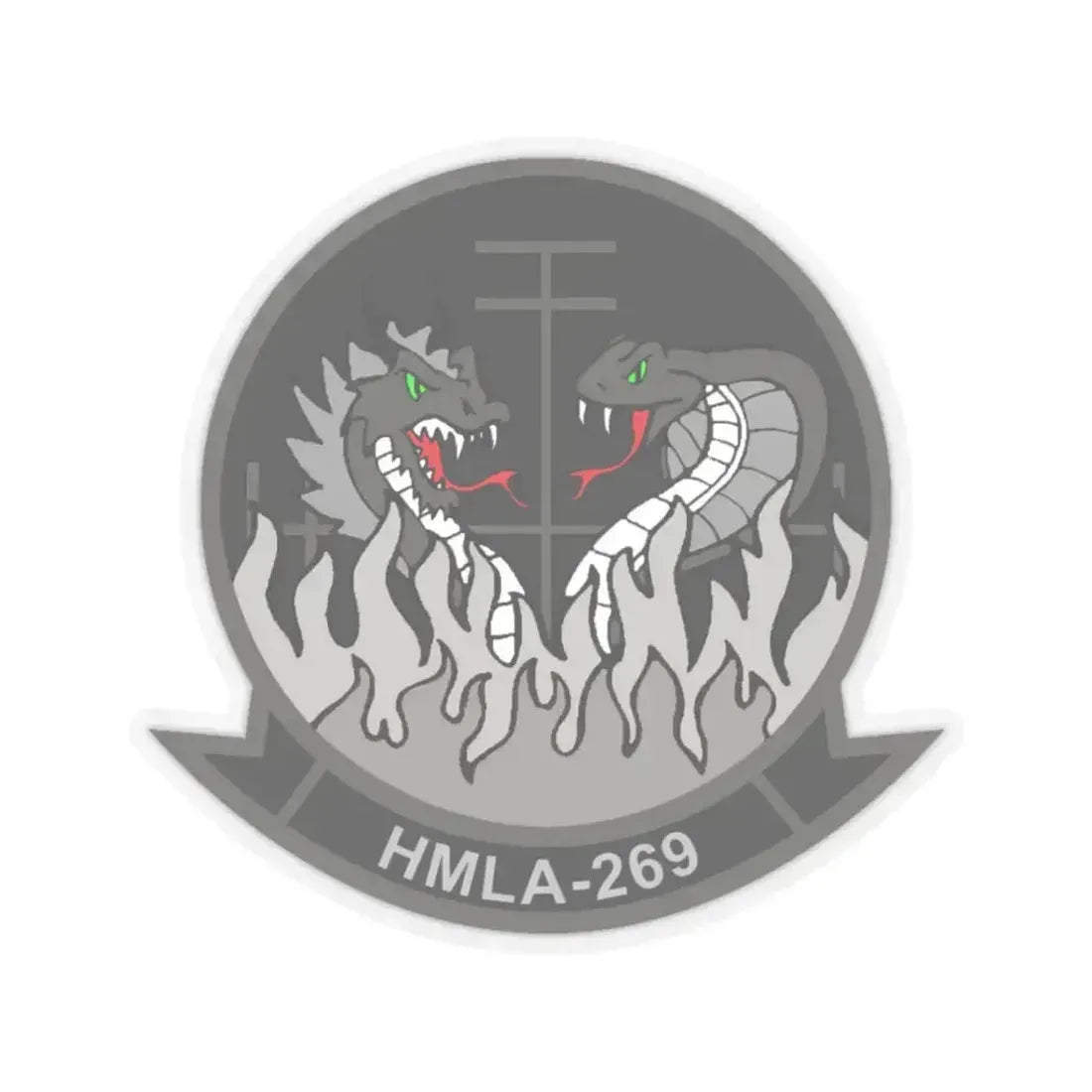 HMLA 269 (USMC) STICKER Vinyl Kiss-Cut Decal 3 Inch Transparent - The Sticker Space