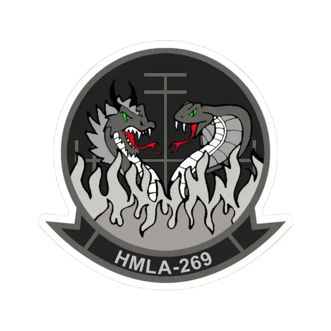 HMLA 269 (USMC) STICKER Vinyl Kiss-Cut Decal 3 Inch White - The Sticker Space
