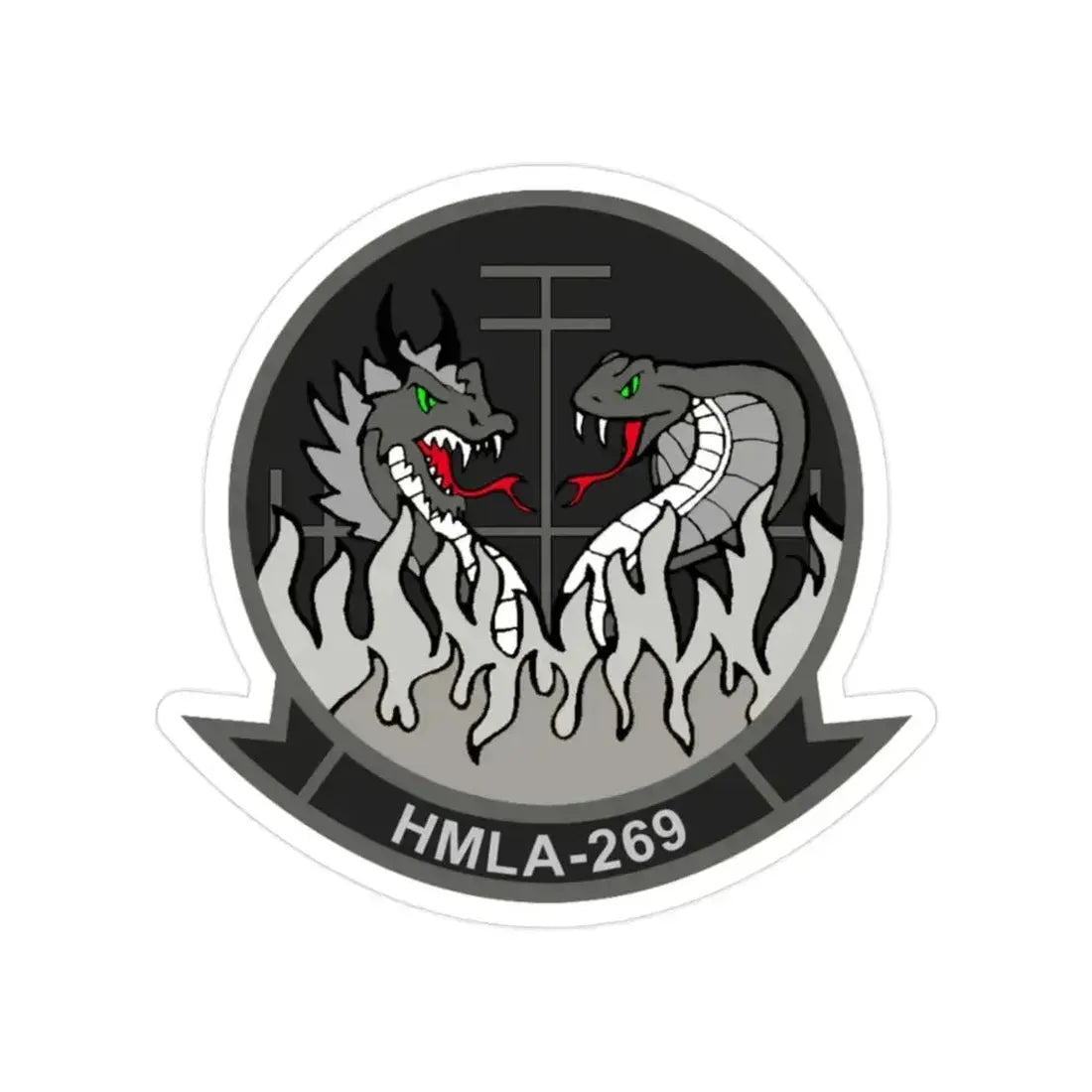 HMLA 269 (USMC) Transparent STICKER Die-Cut Vinyl Decal 2 Inch - The Sticker Space