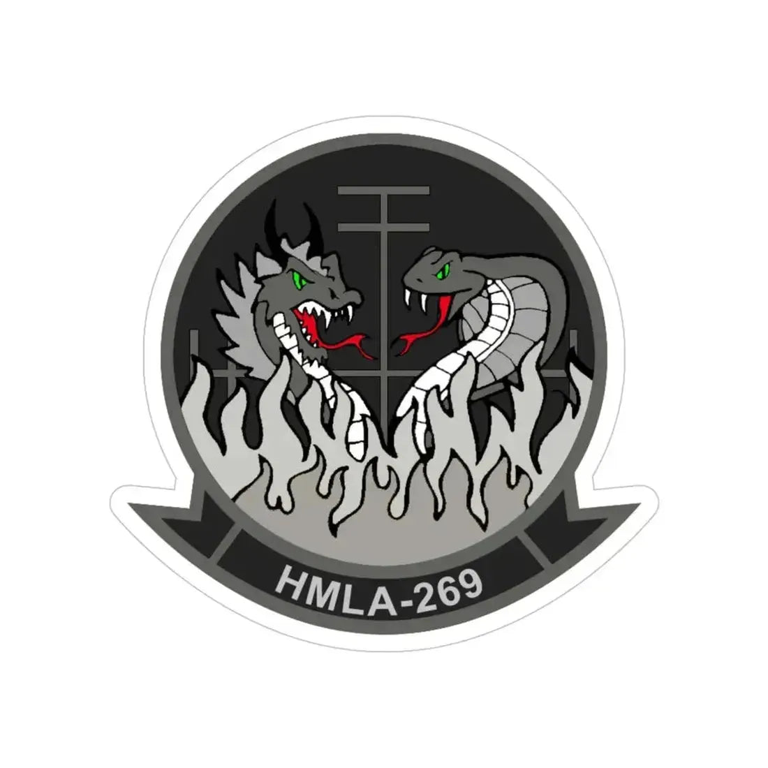 HMLA 269 (USMC) Transparent STICKER Die-Cut Vinyl Decal 4 Inch - The Sticker Space