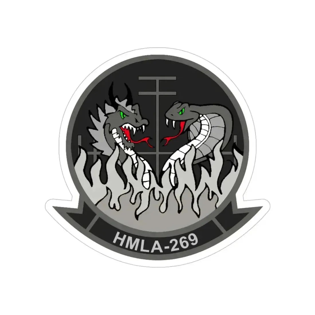 HMLA 269 (USMC) Transparent STICKER Die-Cut Vinyl Decal 5 Inch - The Sticker Space