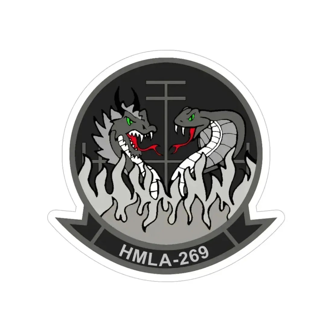 HMLA 269 (USMC) Transparent STICKER Die-Cut Vinyl Decal 6 Inch - The Sticker Space
