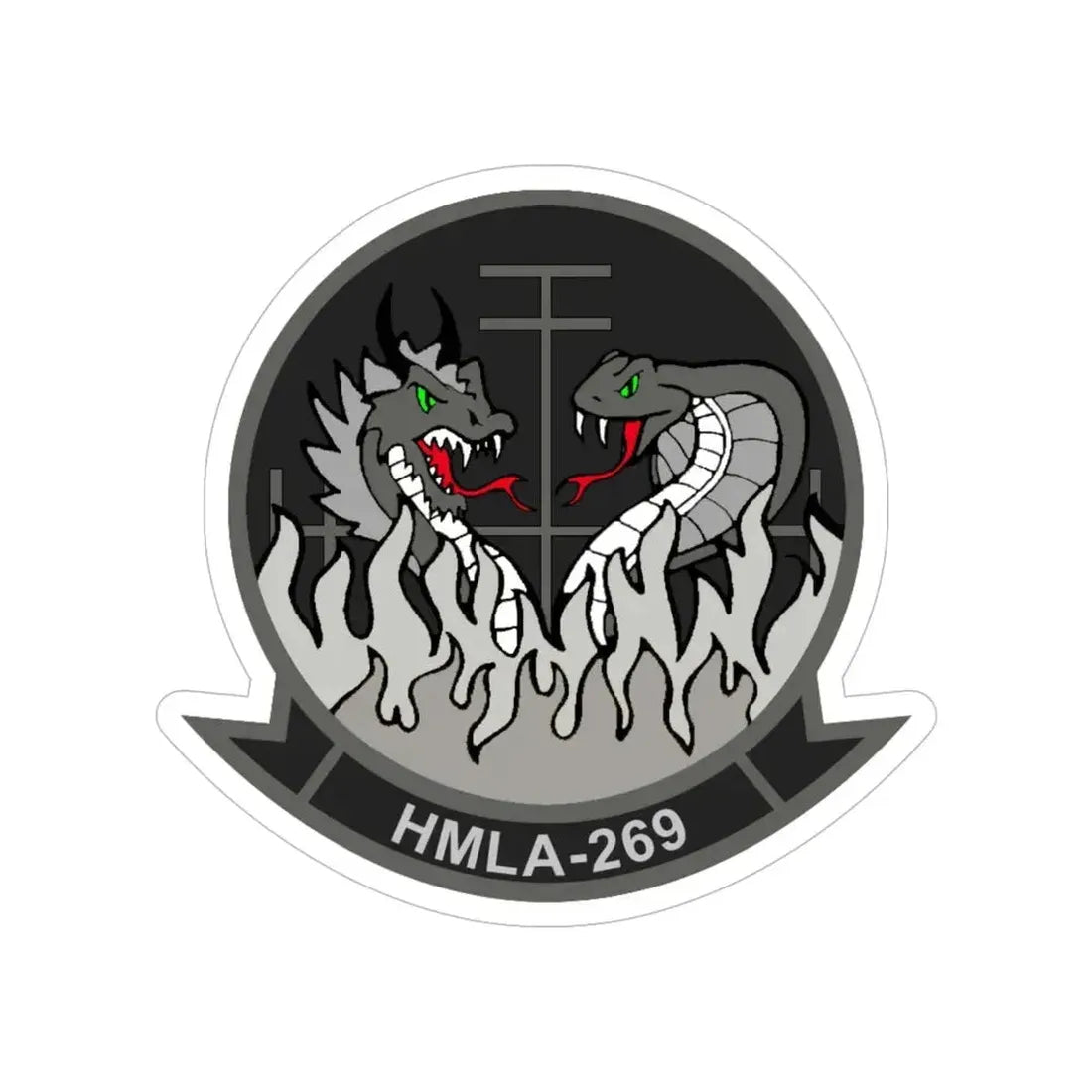 HMLA 269 (USMC) Transparent STICKER Die-Cut Vinyl Decal 6 Inch - The Sticker Space