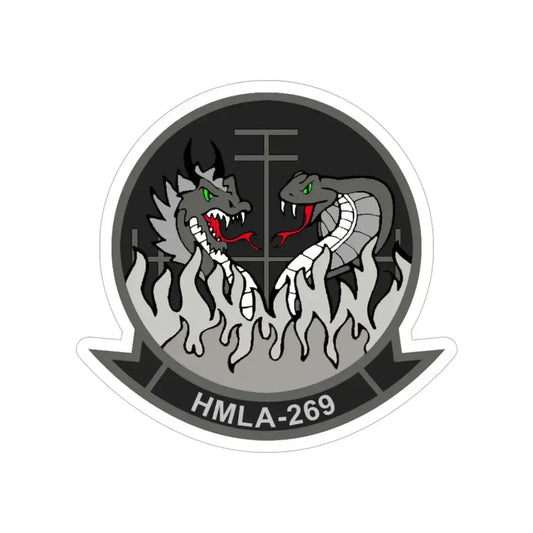 HMLA 269 (USMC) Transparent STICKER Die-Cut Vinyl Decal 6 Inch - The Sticker Space