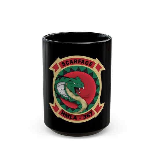 HMLA 367 Scarface (USMC) Black Coffee Mug-15oz-The Sticker Space