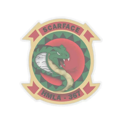 HMLA 367 Scarface (USMC) STICKER Vinyl Kiss-Cut Decal 2 Inch Transparent - The Sticker Space