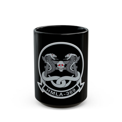 HMLA 369 (USMC) Black Coffee Mug-15oz-The Sticker Space