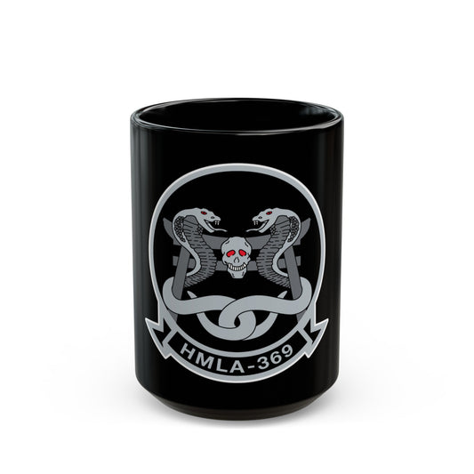 HMLA 369 (USMC) Black Coffee Mug-15oz-The Sticker Space