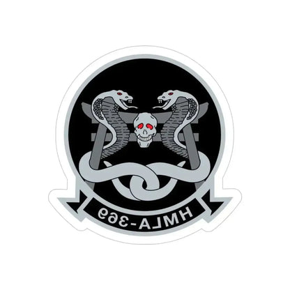 HMLA 369 (USMC) REVERSE PRINT Transparent Die-Cut STICKER 4 Inch Die-Cut Transparent - The Sticker Space