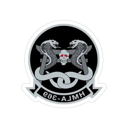 HMLA 369 (USMC) REVERSE PRINT Transparent Die-Cut STICKER 5 Inch Die-Cut Transparent - The Sticker Space