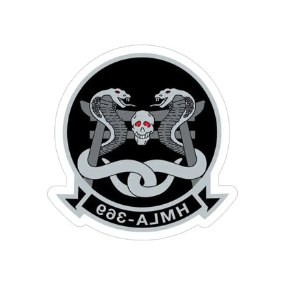 HMLA 369 (USMC) REVERSE PRINT Transparent Die-Cut STICKER 6 Inch Die-Cut Transparent - The Sticker Space