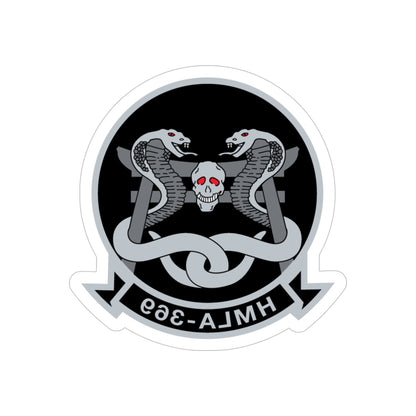 HMLA 369 (USMC) REVERSE PRINT Transparent STICKER-5" × 5"-The Sticker Space