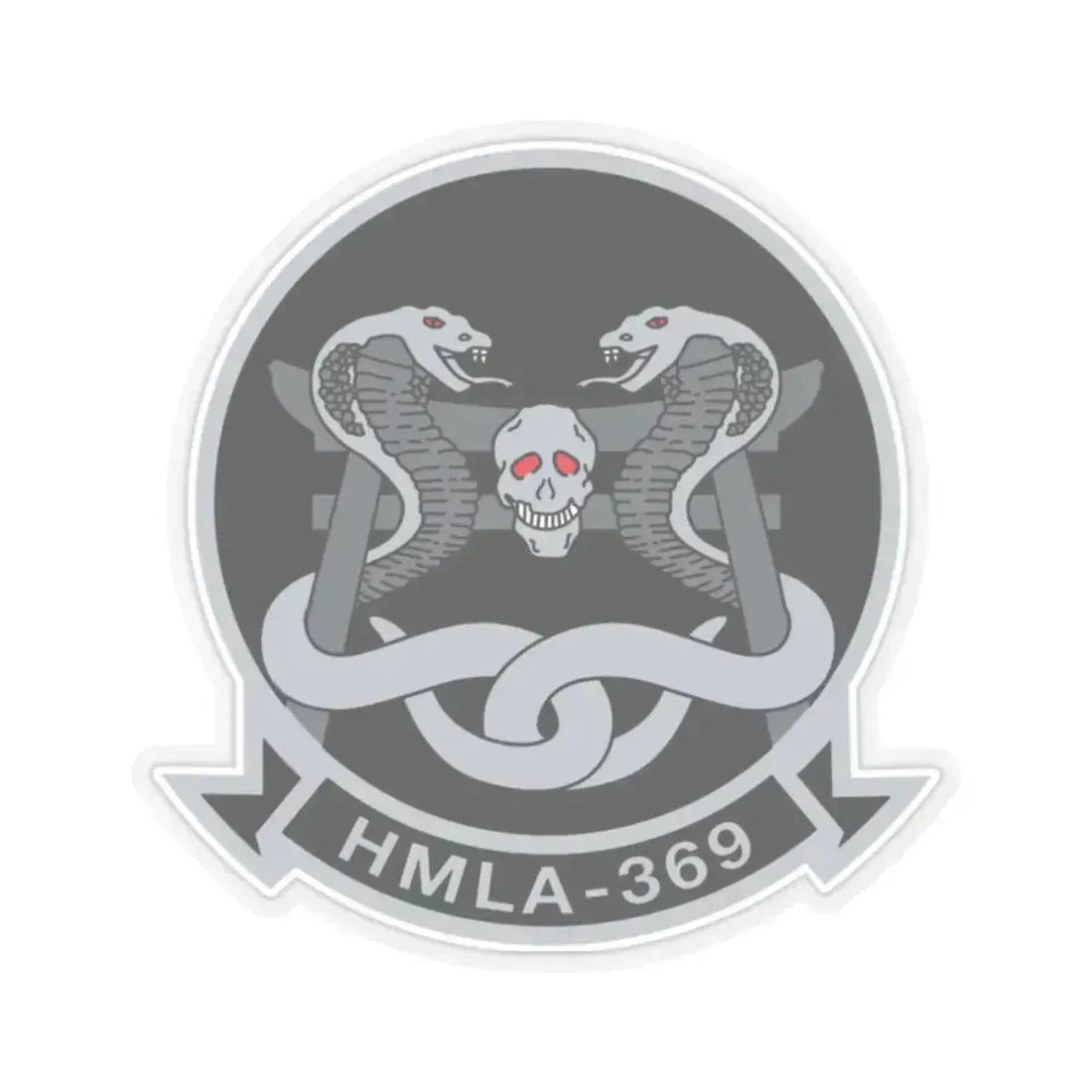 HMLA 369 (USMC) STICKER Vinyl Kiss-Cut Decal 2 Inch Transparent - The Sticker Space