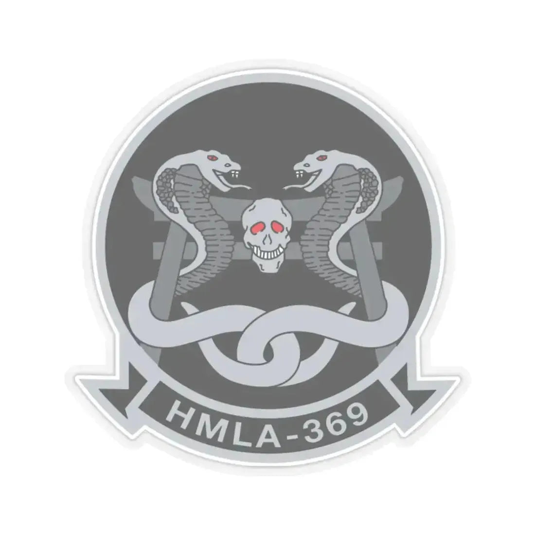 HMLA 369 (USMC) STICKER Vinyl Kiss-Cut Decal 3 Inch Transparent - The Sticker Space