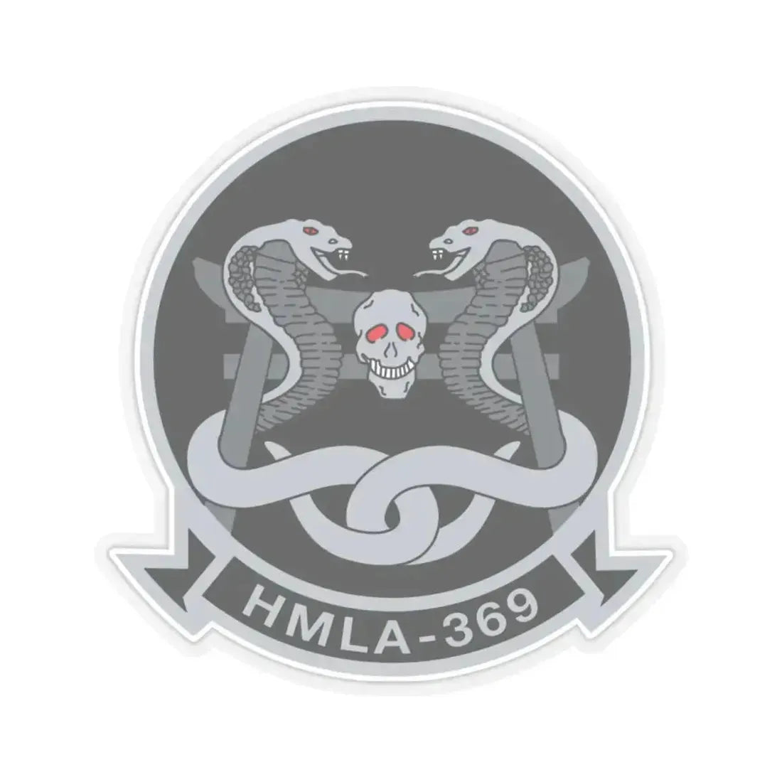 HMLA 369 (USMC) STICKER Vinyl Kiss-Cut Decal 4 Inch Transparent - The Sticker Space