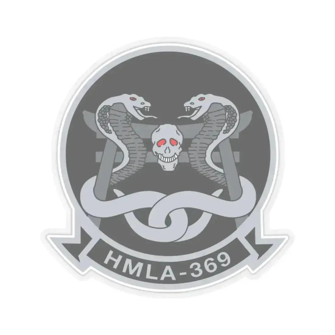 HMLA 369 (USMC) STICKER Vinyl Kiss-Cut Decal 6 Inch Transparent - The Sticker Space