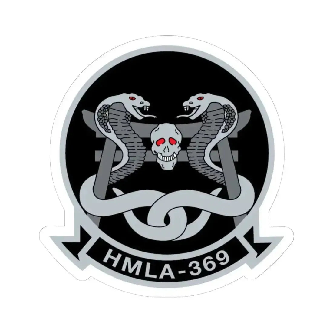 HMLA 369 (USMC) STICKER Vinyl Kiss-Cut Decal 6 Inch White - The Sticker Space