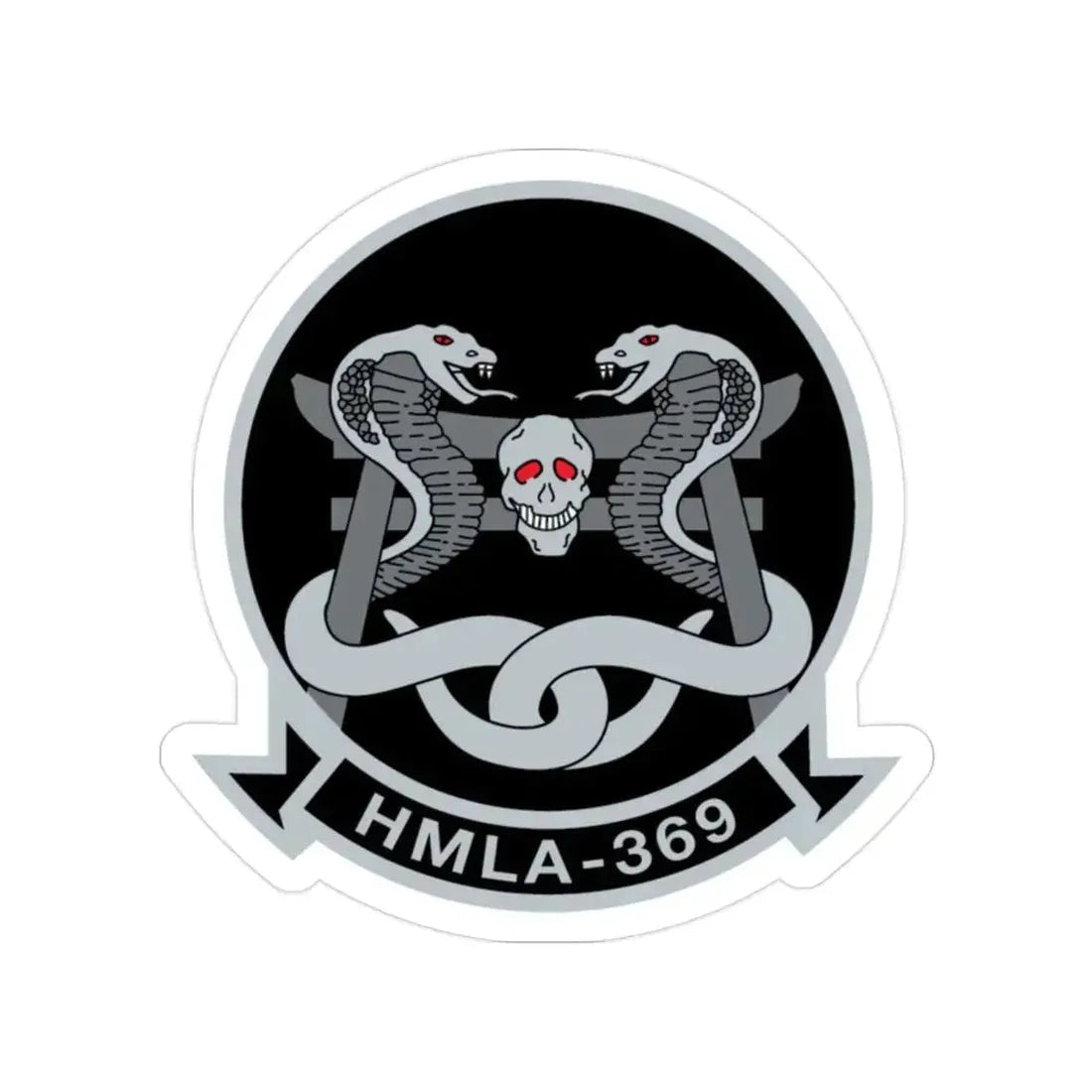 HMLA 369 (USMC) Transparent STICKER Die-Cut Vinyl Decal 2 Inch - The Sticker Space