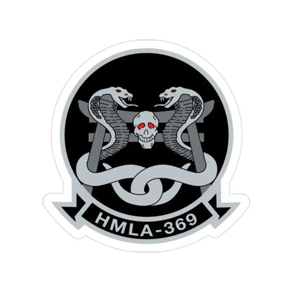 HMLA 369 (USMC) Transparent STICKER Die-Cut Vinyl Decal 2 Inch - The Sticker Space