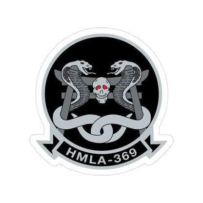 HMLA 369 (USMC) Transparent STICKER Die-Cut Vinyl Decal 3 Inch - The Sticker Space
