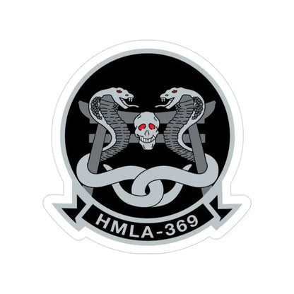 HMLA 369 (USMC) Transparent STICKER Die-Cut Vinyl Decal 3 Inch - The Sticker Space