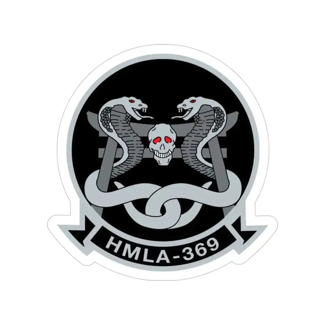 HMLA 369 (USMC) Transparent STICKER Die-Cut Vinyl Decal 4 Inch - The Sticker Space