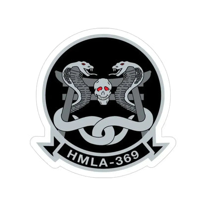 HMLA 369 (USMC) Transparent STICKER Die-Cut Vinyl Decal 4 Inch - The Sticker Space