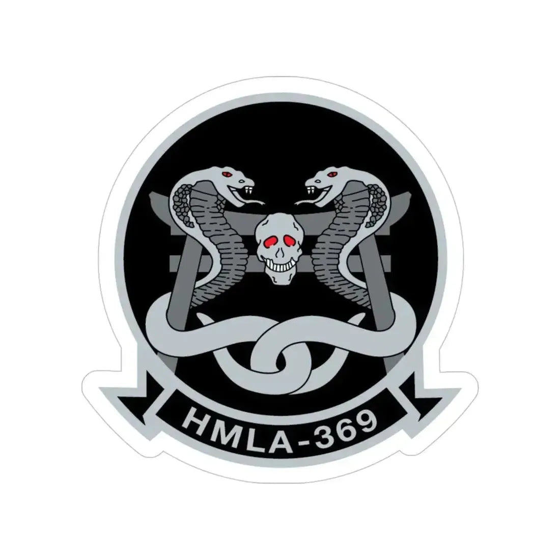 HMLA 369 (USMC) Transparent STICKER Die-Cut Vinyl Decal 4 Inch - The Sticker Space