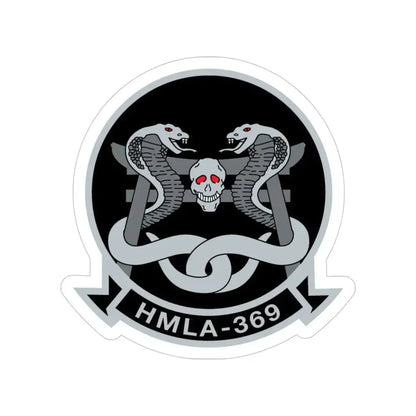 HMLA 369 (USMC) Transparent STICKER Die-Cut Vinyl Decal 4 Inch - The Sticker Space