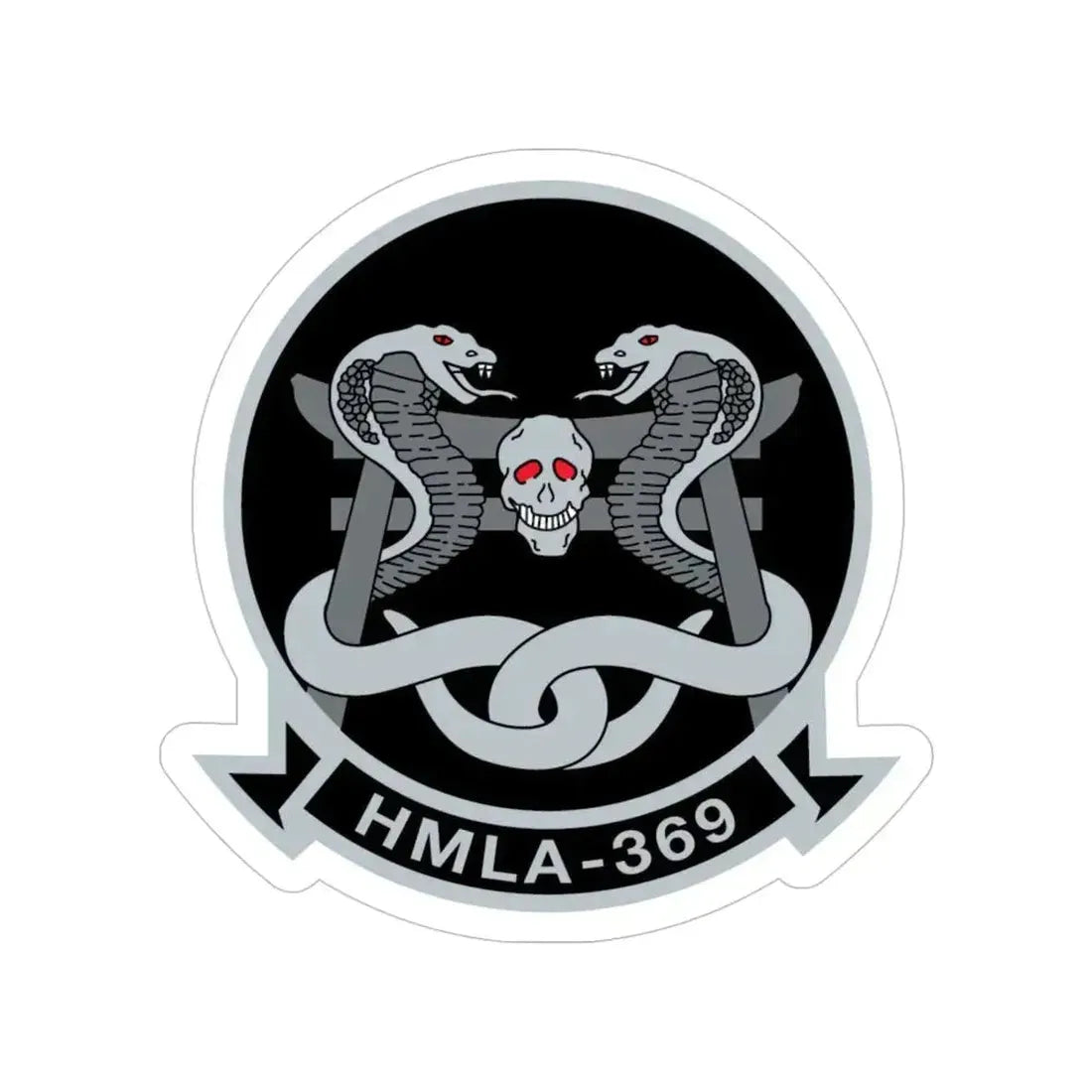 HMLA 369 (USMC) Transparent STICKER Die-Cut Vinyl Decal 5 Inch - The Sticker Space