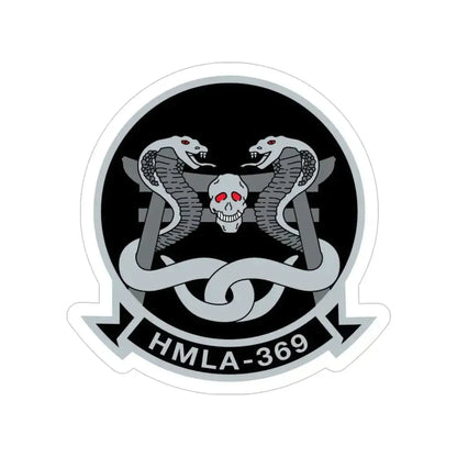HMLA 369 (USMC) Transparent STICKER Die-Cut Vinyl Decal 5 Inch - The Sticker Space