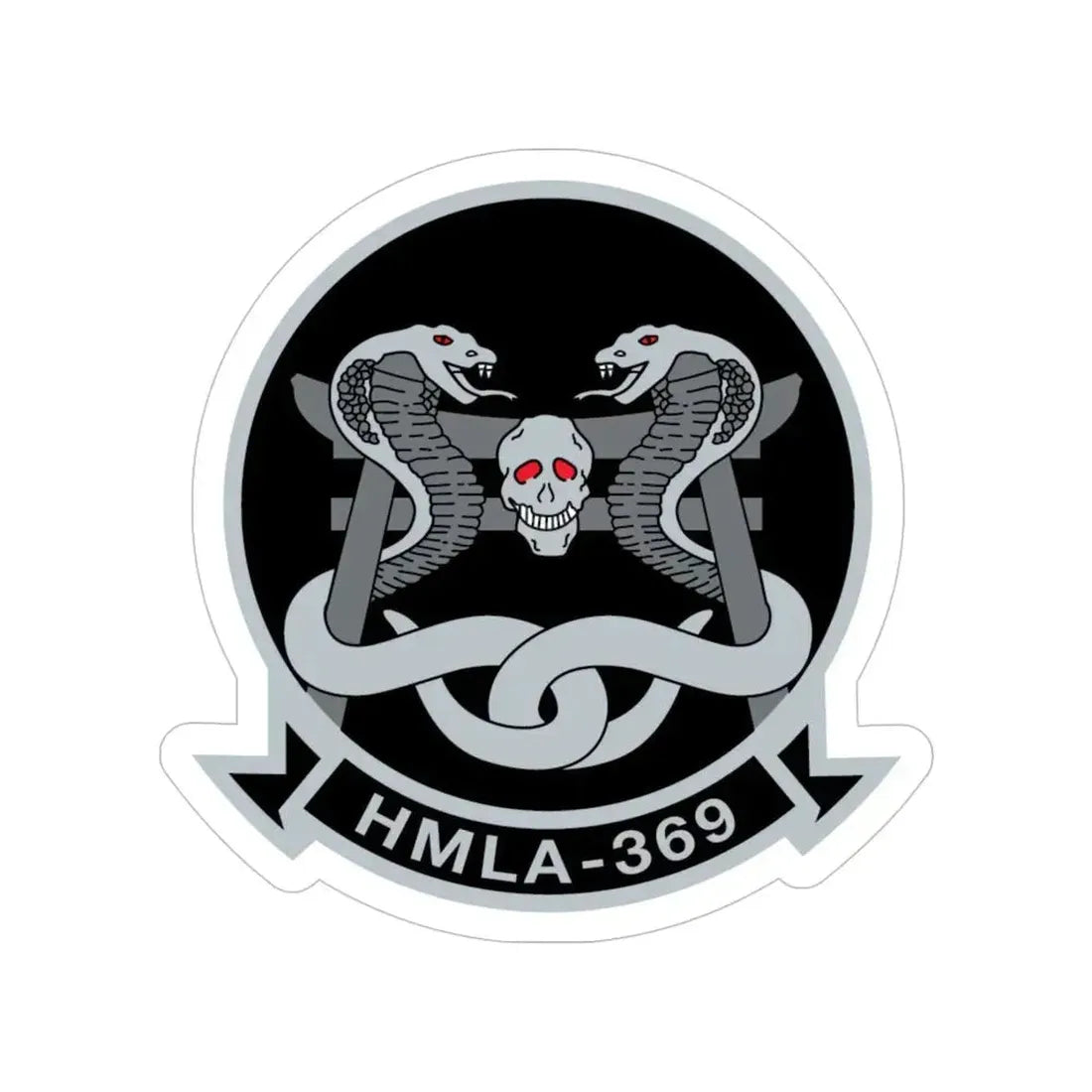 HMLA 369 (USMC) Transparent STICKER Die-Cut Vinyl Decal 5 Inch - The Sticker Space