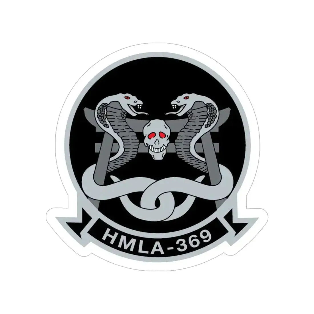 HMLA 369 (USMC) Transparent STICKER Die-Cut Vinyl Decal 6 Inch - The Sticker Space