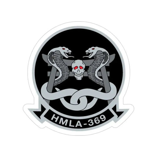HMLA 369 (USMC) Transparent STICKER Die-Cut Vinyl Decal 6 Inch - The Sticker Space
