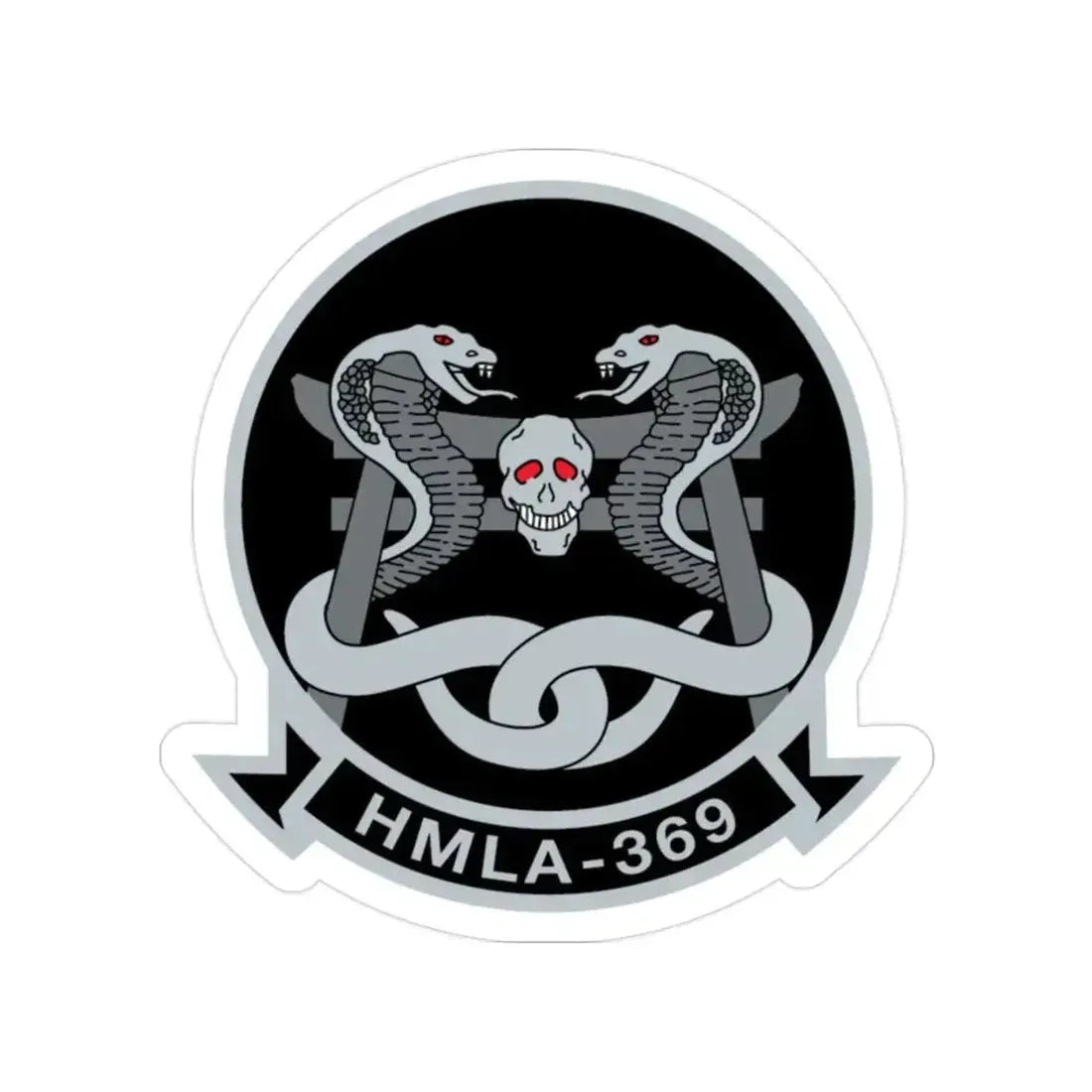 HMLA 369 (USMC) Transparent STICKER Die-Cut Vinyl Decal - The Sticker Space