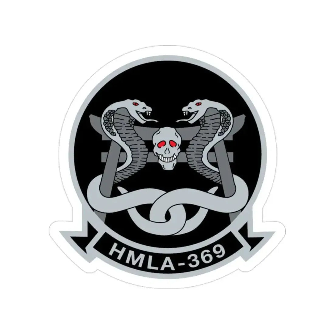 HMLA 369 (USMC) Transparent STICKER Die-Cut Vinyl Decal - The Sticker Space