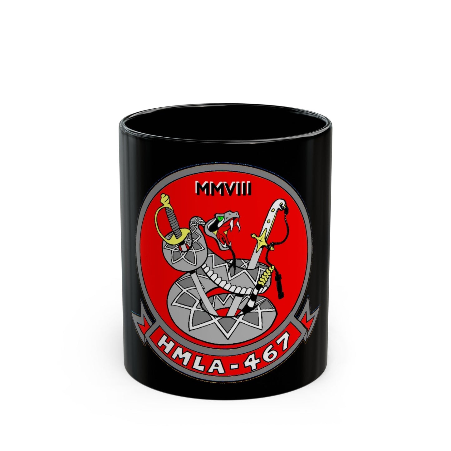 HMLA 467 (USMC) Black Coffee Mug-11oz-The Sticker Space